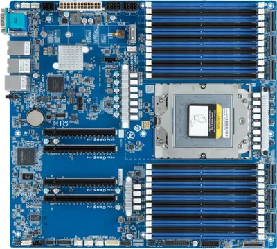 Produktbild von Gigabyte MZ33-AR0 Motherboard 1x SP5 AMD Epyc 9004 SoC (24x DIMM, 6x MCIO 8i, 1xM.2, 2x10Gbe, IPMI, E-ATX)