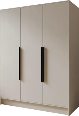 Produktbild von Kleiderschrank Goya I 150 cm (kaschmir, schwarze Griffe)