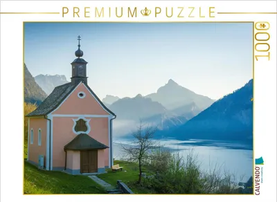 Produktbild von CALVENDO Puzzle Kalvarienbergkirche in Ebensee | 1000 Teile Lege-Größe 64x48cm Foto-Puzzle für glückliche Stunden