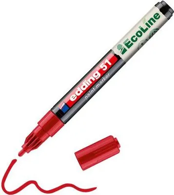 Produktbild von Edding Lackmarker wasserbasis 51 1-2 mm rot