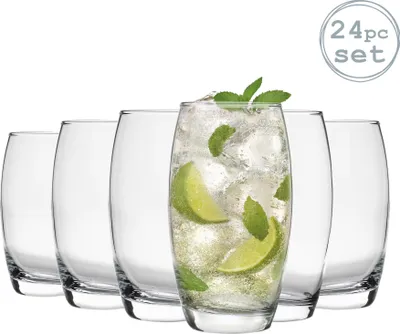 Produktbild von Tondo - Gläser für Wasser / Saft / Longdrinks - Party-Set mit 24 Gläsern - 510 ml