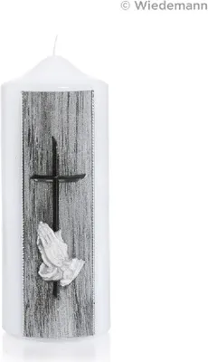 Produktbild von Trauerkerze Ornament verziert 200 x 80 mm, Gedenkkerze