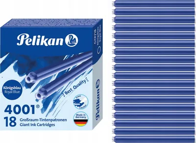 Produktbild von Pelikan Großraum-Tintenpatronen 4001 GTP/18 königsblau 18 Patronen