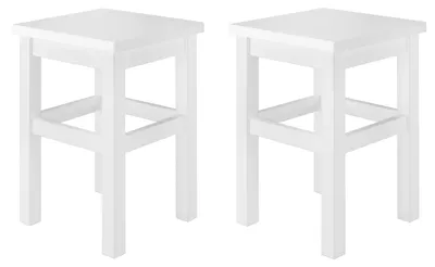Produktbild von Holzhocker Sitzhocker ohne Lehne in Kiefer natur oder weiß V-90.71-41