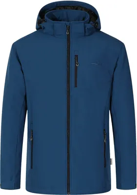 Produktbild von Blue Wave Herren Softshelljacke Marlon mit leichter Wattierung - Jacke mit abnehmbarer Kapuze in Baltic Blue Größe S