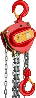 Produktbild von Delta Rot Premium Stirnradkettenzug Tragkraft 3,0t Länge 6,0m