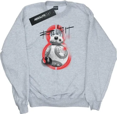 Produktbild von Star Wars - "The Last Jedi Roll With It" Sweatshirt für Herren BI46246 (XL) (Grau)