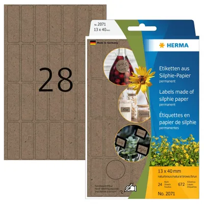 Immagine prodotto di Herma HERMA 2071 Etichetta autoadesiva rettangolo arrotondato Permanente Marrone 672 pz