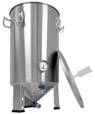 Produktbild von Edelstahl Gärbehälter Gärtank Fermenter 30 L Restauslauf Innen-Thermometer