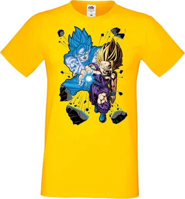 Produktbild von Herren T-Shirt Anime Manga Dragon Anime Manga Ball Z Gohan X Goku, Man 2XL / Gelb