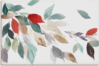Produktbild von ARTland Leinwandbild Herbstfarbene Blätter III Größe: 90x60 cm