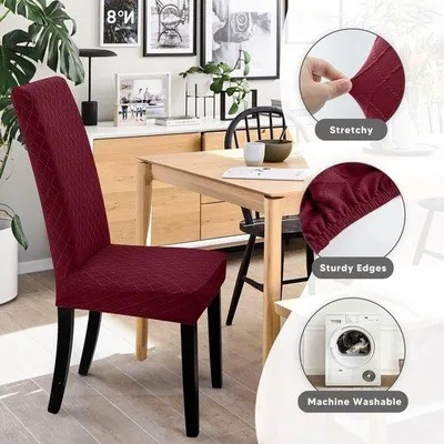 Immagine prodotto di Cuscini angolari (4 pezzi) – Cuscini angolari resistenti agli strappi – Universali – Cuscini moderni per sala da pranzo – Cuscini lavabili per sala da pranzo – Fodere per cuscini per sala da pranzo – Banchetti – Hotel – Decorazioni festive (4 pezzi, rosso vino)