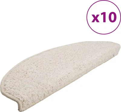 Immagine prodotto di Tappetini per scale 10 pz 65x21x4 cm Bianco Semicircolari Grandi