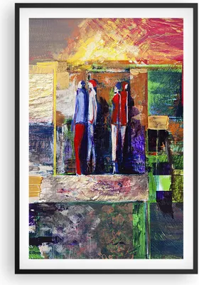 Produktbild von Gerahmtes Poster - Schwarzer Rahmen - Abstraktion modern - 61x91,5 cm - Wand Bild - Wanddeko - Wandbilder - Kunstposter - Wandposter - Bilderrahmen - Bilder - Kunstdruck - Wandbild - P2BPA61x91-3670