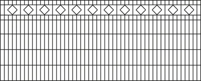 Produktbild von Schmuckzaun Barcelona - Ausführung: anthrazit beschichtet, Höhe: 103 cm, Länge: 251 cm