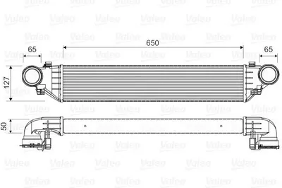 Produktbild von VALEO 817760 Ladeluftkühler LLK passend für MERCEDES-BENZ C-Klasse Limousine (W203) Turbo Intercooler