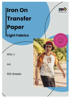 100x A4 Inkjet T-Shirt Transferpapier für helles Textil