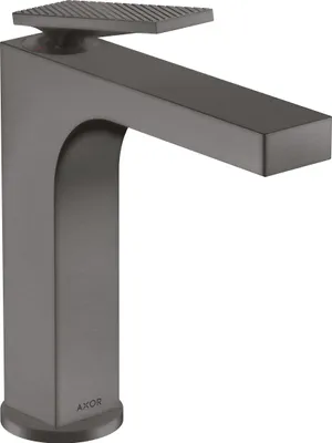 Produktbild von Einhebel-Waschtischmischer AXOR CITTERIO 160 m ZAG HGri Rautenschliff bru bl chrome Hebelgriff, Rautenschliff brushed black chrome