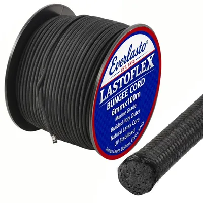 Immagine prodotto di Corda elastica bungee di alta qualità, nera, da 6 mm