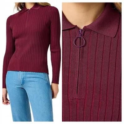 Obrázek produktu pro Wrangler | Dámský polopulover s žebrováním, barva: fialová, materiál: pletenina, velikost: XL
