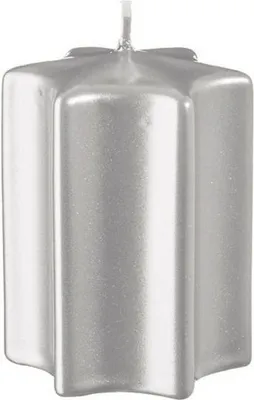 Produktbild von Sternkerzen Silber 60 x Ø 60 mm, 8 Stück