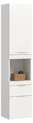 Productafbeelding van Viana hangkast (breedte/hoogte/diepte: 38x166x31 cm) in mat wit en wit