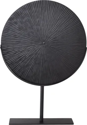 Image de LOFT42 Ornement circulaire sur pied - schwarz Marmor Ø30cm