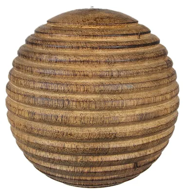 Image de Clayre & Eef Boule de Noël Ø 12 cm Bois brun