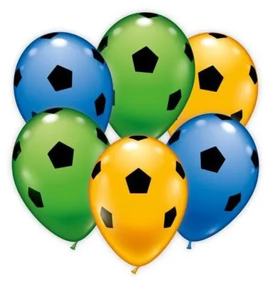 Produktbild von 6 Ballons Fußball, Heliumqualität