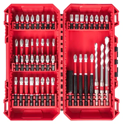 Immagine prodotto di Milwaukee Bit / Set di bit + trapano + supporto 48 Elem. Onda d'urto