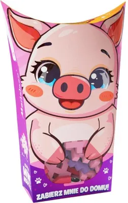 Zdjęcie produktu dla Klocki wafle mini PocketPets Świnka 06903