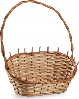 Produktbild von KADAX Geschenkkorb, Universeller Weidenkorb, Hochwertiger Henkelkorb, Flaschenkorb (Natürlich, Klein)