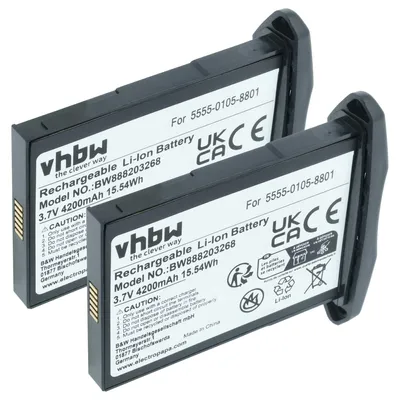 Produktbild von vhbw 2x Akku kompatibel mit NCR Orderman 5 Handheld Computer Scanner (4200 mAh, 3,7 V, Li-Ion)