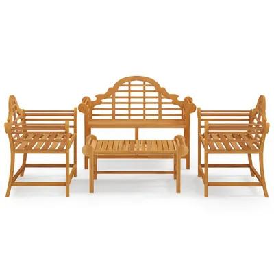 Produktbild von vidaXL 4-tlg. Garten-Lounge-Set Massivholz Teak