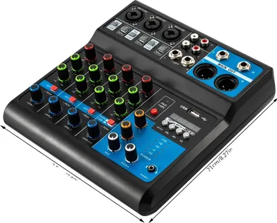 Produktbild von Audio Mixer, 5 Kanäle, Bluetooth-Konnektivität, schwarz