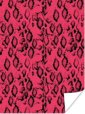 Produktbild von MuchoWow® Poster Tiermuster - Schlange - Rosa 60x80 cm - Schlafzimmer Dekoration