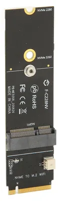 Obrázek produktu pro Přechodová deska z rozhraní M.2 A+E na M.2 M – odolná a stabilní SSD deska s rozhraním M.2 A+E na M.2 M pro síťovou kartu M.2 SSD