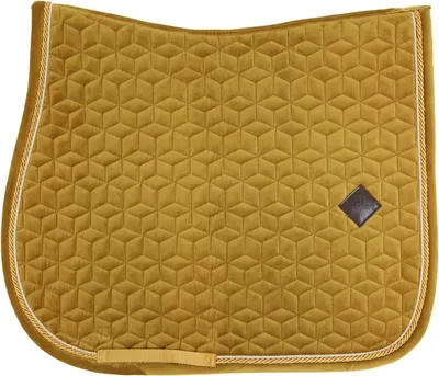 Produktbild von Kentucky Horsewear Springschabracke Velvet Samtschabracke Sattelunterlage Senfgelb Full
