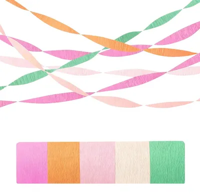 Krepppapier-Luftschlangen 5 Rollen bunt 4,5 cm x 25 m
