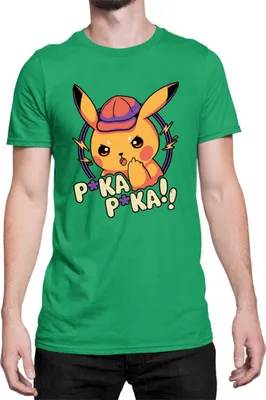 Immagine prodotto di Maglietta da uomo Japan Manga Anime Comics Pokemon 032, Man 2XL , Vert