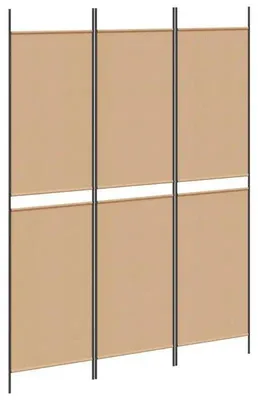 Produktbild von Raumteiler 3-teilig - Faltbarer Paravent - 150x200 cm Stoff - Sichtschutz und Dekoration - Beige