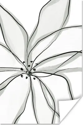 Produktbild von MuchoWow® Poster Blumen - Abstrakt - Design 120x180 cm - Kunstposter