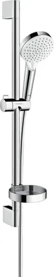 Immagine prodotto di hansgrohe Ensemble de douche Crometta Vario avec barre de douche 65 cm et porte-savon, blanc/chrome, 26553400, 26553400