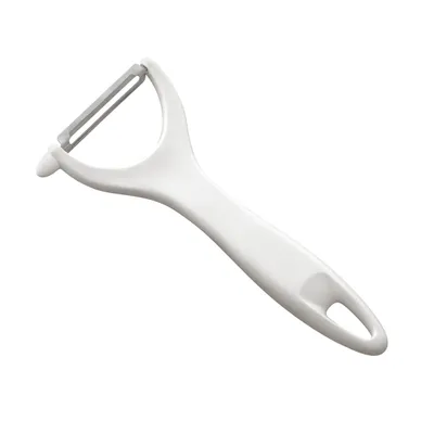 Obrázek produktu pro Tescoma 420104, Zelenina, Škrabka ve tvaru Y, Nerezová ocel, Nerezová ocel, Bílá, Plast, Otvor na věšení