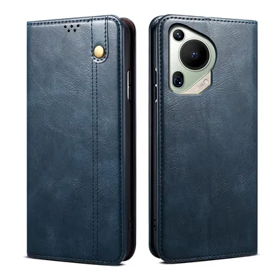 Produktbild von Hülle für Huawei Pura 70 Ultra Leder Brieftasche Schutzhülle mit Standfunktion Blau