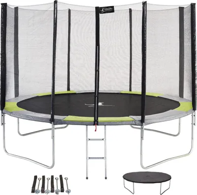 Image de KANGUI Trampoline rond Ø360cm avec filet, échelle, bâche et kit d'ancrage - RALLI 360