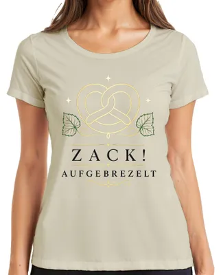 Obrázek produktu pro Zack, tričko s motivem preclíku, Bavorsko, , tradiční oblečení, kožené kalhoty, dámské tričko, přírodní barva, velikost XL
