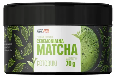 Zdjęcie produktu dla MATCHA CEREMONIALNA KOTOBUKI 70g Zielona herbata jakość Premium Kol-Pol