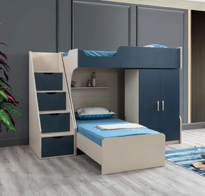 Produktbild von Kinderzimmer Set Kinderbett Kleiderschrank  Möbel
