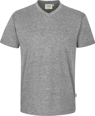 Produktbild von HAKRO V-T-Shirt Classic Herren #226 Gr. 2XL grau meliert